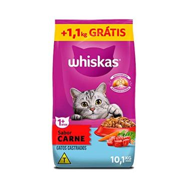 Imagem de Ração Whiskas Carne Gatos Adultos Castrados 10.1 kg (LEVE 10.1kg PAGUE 9kg)