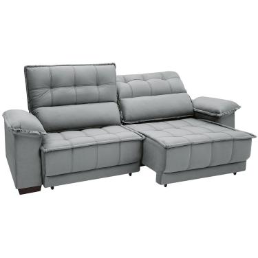 Imagem de Sofá Reclinável e Retrátil 2,54 m Linoforte Terraza - Gelo