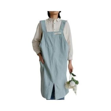 Imagem de Avental De Cozinha Unissex Em Cor Sólida Para Chef, Garçom, Café, Chur