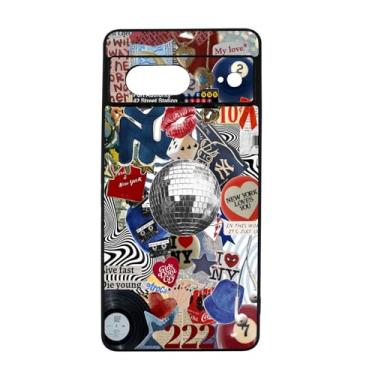 Imagem de qizjio Colagem linda capa de telefone moderna à prova de choque protetora Downtown Girl para Google Pixel 7