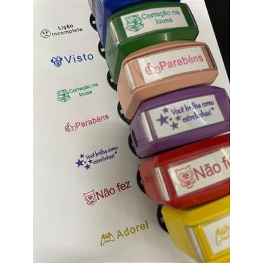 Imagem de Carimbos para Professores - Kit com 7 Unidades de Cores Variadas - Nyk
