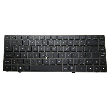 Imagem de notebook para com teclado point stick para Positivo Master N6140 N6240 N8240 N8000 Brasil BR Moldura cinza e retroiluminação Novo