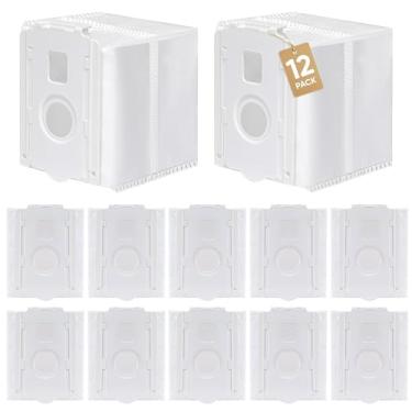 Imagem de Pacote com 12 sacos de pó para aspirador de pó LG CordZero All-in-One A939KBGS, A931KWM, A937KGMS e A949KTMS, serve para sacos de substituição a vácuo compatíveis com a torre LG All-in-One