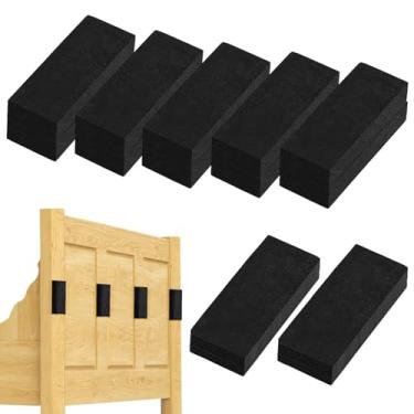 Imagem de 20 batentes de cabeceira para parede, 10 peças de 0,79 polegadas + 10 peças de espuma EVA de 0,12 polegadas de espessura, protetor de parede para cabeceira, amortecedores de ruído de cama