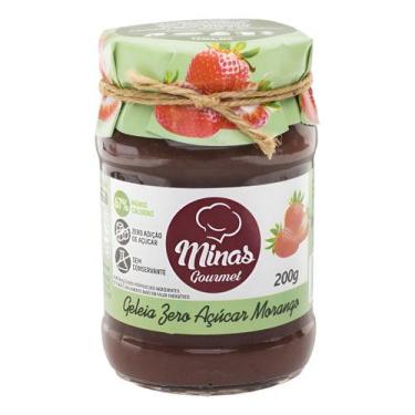 Imagem de Geleia Artesanal de Morango Zero Açúcar 200g Minas Gourmet  Fit, Natur