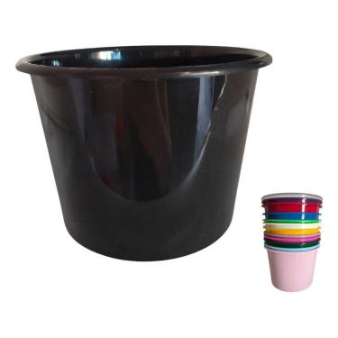 Imagem de Kit 10 Balde De Pipoca 1,5L Baldinho Lembrancinha Fe Preto
