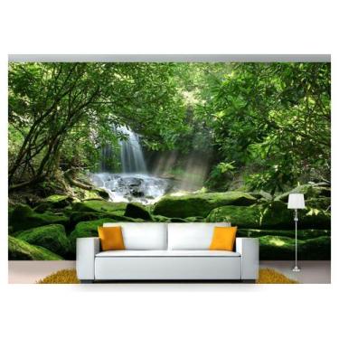 Imagem de Papel De Parede Cachoeira Natureza Mata 3D 6M² Nch141 - Você Decora