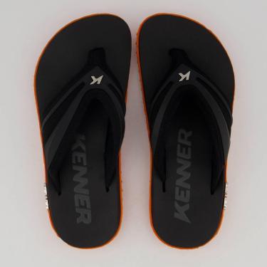 Imagem de Chinelo Kenner Kivah New Force Preto e Laranja-Unissex