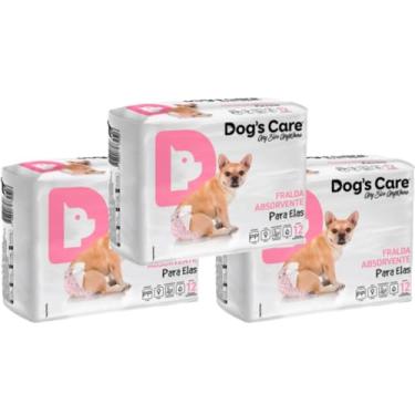 Imagem de Kit Fralda Higiênica Descartável Para Cachorro Fêmea PP 36 unidades