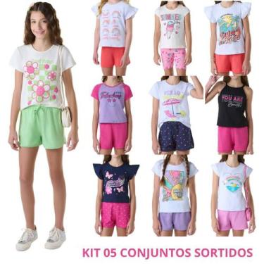 Imagem de Kit Sortido 10 Peças de Roupas Juvenil Meninas Verão Tamanho:10Cor:Sor