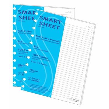Imagem de Kit 2 Refil Caderno Inteligente 90G 100 Folhas Pautado G 11F