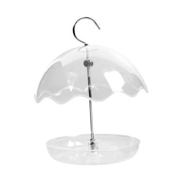 Imagem de MFMEXUL Alimentador de pássaros com cúpula para jardim, deck, árvore, quintal e