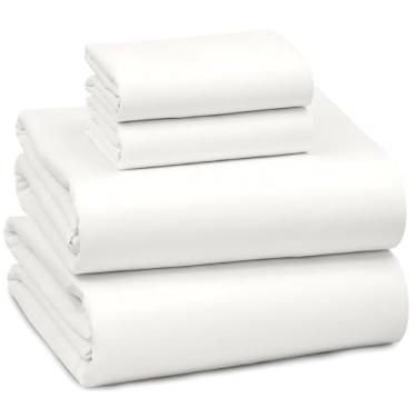 Imagem de RUVANTI Jogo de cama 100% algodão California King - tecido acetinado macio e sedoso, refrescante, leve e respirável, bolso profundo de 35,5 cm, durável, roupa de cama de cetim de luxo colorido, 4