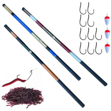 Imagem de Kit Vara De Pesca Telescópica De Fibra 4,00 Metros + Acessórios Tilápi