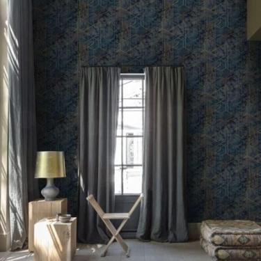 Imagem de Papel De Parede Geométrico Azul Wl2503 - 10m X 0.53m