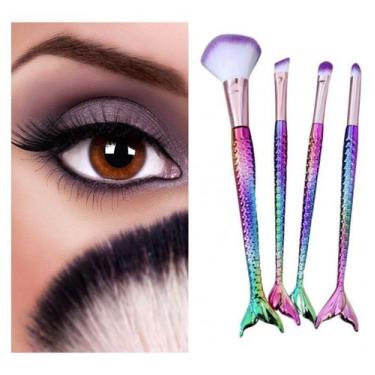 Imagem de Pincel para Maquiagem Rabo de Sereia - 4 unidades sortidas - A.Cat