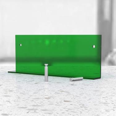 Imagem de Porta-revistas de acrílico verde montado na parede, suporte de folheto transparente para sala de estar e escritório, suporte de exibição de quadrinhos de 120 cm e organizador de armazenamento