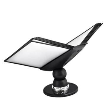 Imagem de Suporte de arquivo dobrável de mesa ajustável - organizador de parede, painéis de dupla face 10/20, suporte de referência durável para economia de espaço, sistema de mesa de fácil instalação para casa