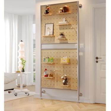 Imagem de Organizador modular de madeira maciça com ganchos para casa, escritório e jogos - Solução de armazenamento versátil para artesanato, ferramentas e acessórios