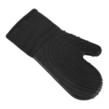 Imagem de Diydeg Luvas de silicone para forno, luvas para forno de alta temperatura 250 ℃ com forro de algodão macio e padrão espiral antiderrapante, para assar, grelhar, churrasco
