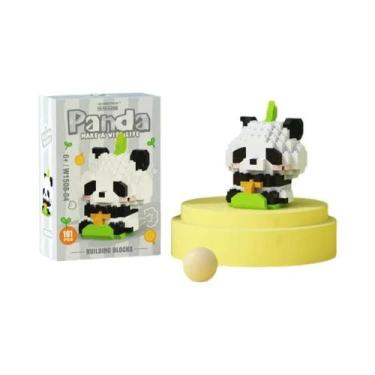 Imagem de Brinquedos Educativos De Blocos De Montar Panda Vermelho, Decoração De