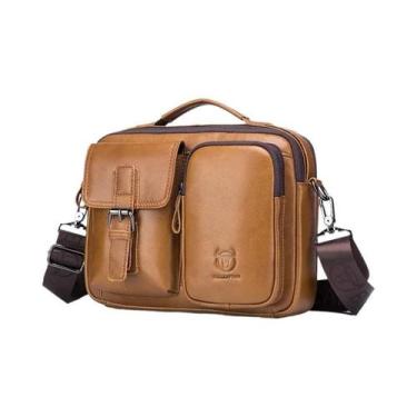 Imagem de Bolsa Transversal Masculina De Couro Genuíno Casual Para Negócios Da B