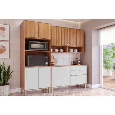 Imagem de Cozinha Modulada MGM 3 Peças Divina C3P57 Cinamomo/Off