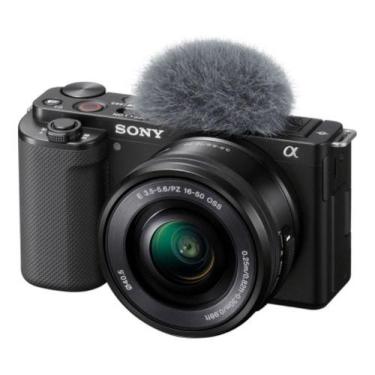 Imagem de Câmera sony zv-e10 mirrorless kit com lente 16-50mm (preta)