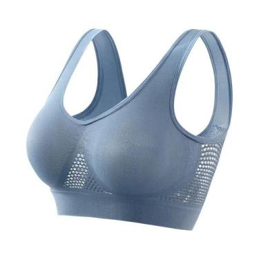 Imagem de Sutiã Esportivo Feminino Sem Costura, Com Efeito Push-up, Sem Arame, R