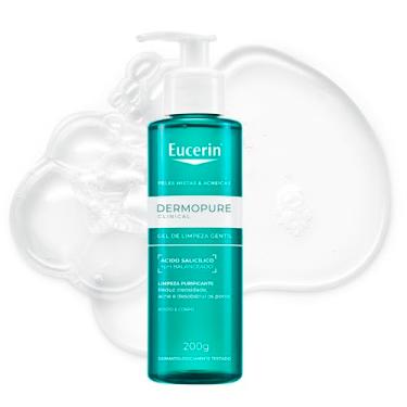 Imagem de EUCERIN Gel de Limpeza Facial Antiacne DermoPure Gentil 200ml, Pele Mista e Oleosa, Suave, Demaquilante