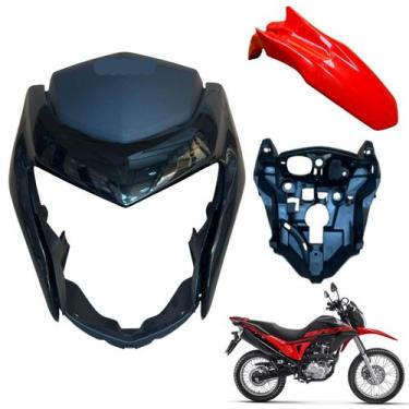 Imagem de Kit Carenagem Frontal Nxr Bros 160 modelo 2016 Até 2021 Máscara do Far