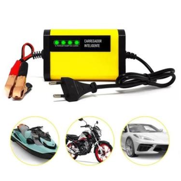 Imagem de Carregador de Baterias Automotivo Carro e Moto 12v Inteligente Bivolt 