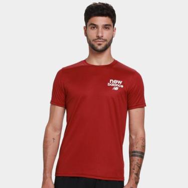 Imagem de Camiseta New Balance Sport Left Chest Masculina, Vermelho, G