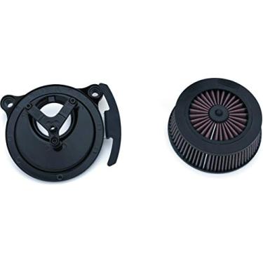 Imagem de Kuryakyn 9606 Crusher Street Sleeper III Kit de limpador/filtro de ar para motocicletas Harley-Davidson 2008-17, preto acetinado