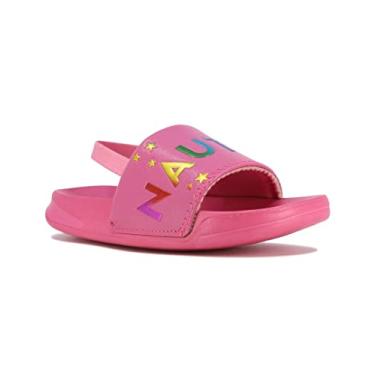 Imagem de Nautica Sandália de piscina esportiva infantil infantil | Meninos - Meninas | (Bebê/Bebê/Criança pequena), Rosa metálico-lila estrela, 12 Little Kid