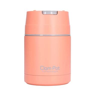 Imagem de garrafa térmica de aço inoxidável,Garrafa térmica para comida quente, 800ml/27oz armazenamento de alimentos isolado e recipiente de sorvete, alça fácil de transportar, para viagens (cherry powder)