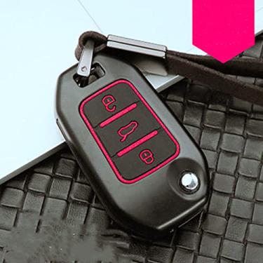 Imagem de SELIYA Capa de chave de carro de carbono, adequada para Citroen C4L CACTUS C5 C3 C6 C8 Picasso Xsara, adequada para Peugeot 3008 308 RCZ 508 307 2008 3 chaves de 3 botões, 3