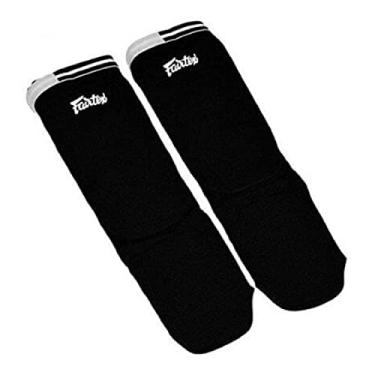 Imagem de Fairtex SPE1 Kickboxing MMA Muay Thai acolchoado elástico treinamento sparring caneleiras tamanho único