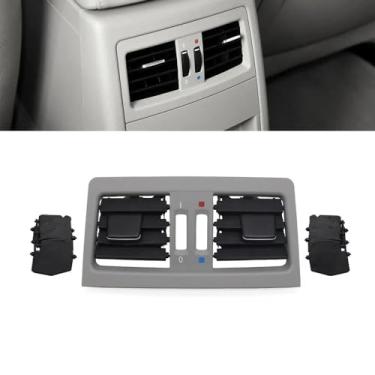Imagem de Goodithy Compatível com BMW Série 3, capa de saída de saída de ar central traseira, kit de reparo de acabamento de painel de grade de ar condicionado para console central para E90 E91 318i 320i 325i