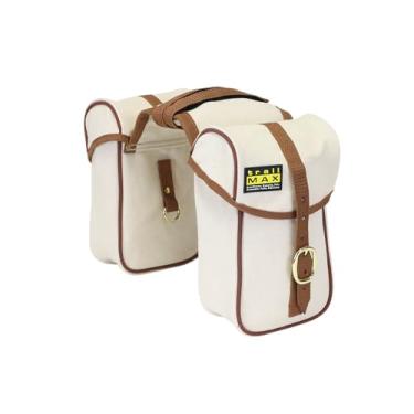 Imagem de TrailMax Bolsas de lona com alforja/cavalo de chifre para passeios em trilha, lona robusta premium com ferragens de latão, tiras e tubulações de nylon pesado, serve para sela ocidental ou de
