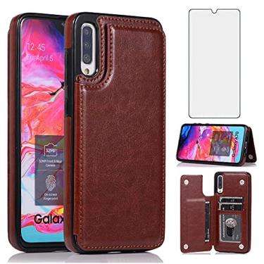 Imagem de Asuwish Compatível com Samsung Galaxy A50 A50S A30S Capa carteira de vidro temperado protetor de tela com suporte para cartão capa flip couro capas de telefone para Glaxay A 50 50S 30S Gaxaly S50 50A