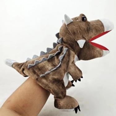 Imagem de Dinossauro de Mão, Fantoche de Mão Dinossauro de Pelúcia, Brinquedos de Pelúcia, Acessório Educacional, Desenvolvimento Cognitivo (Ankylosaurus)