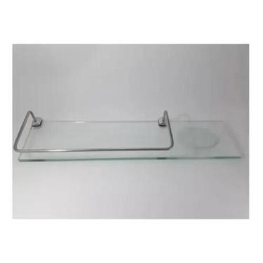 Imagem de Prateleira De Vidro Com Saboneteira 40X10 Com Grade - Nelson