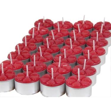 Imagem de 18 Velas Aromáticas de Morango Luxo  Aromatizada Rechaud - Velitas (r)