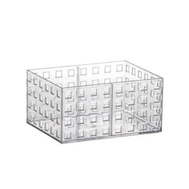 Imagem de Caixa Organizadora Empilhável Quadratta Cristal 16X11,5X8 Cm Paramount