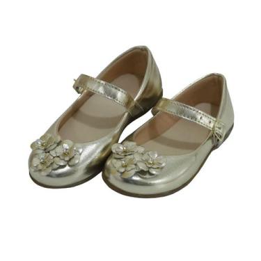 Imagem de Sapatilha Infantil Menina Sapato Boneca  Confortável Brilho Laço Stras