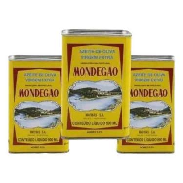 Imagem de Kit 3 Latas Azeite Português Extra Virgem Mondegão 500ml