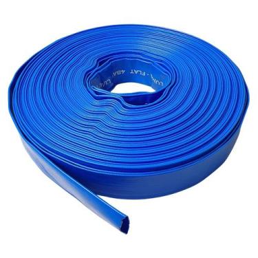 Imagem de Rolo de 20 Metros de Mangueira Flat Azul Achatada 1.1/4 Polegadas Irri