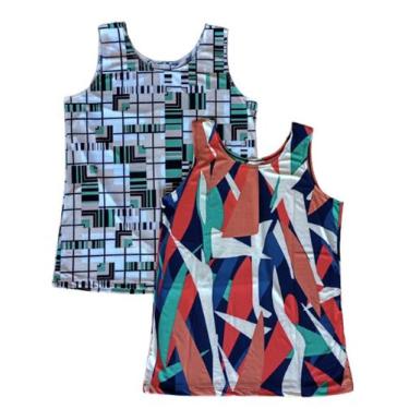 Imagem de Kit 2 blusas Femininas Plus Size Regata Liganete 38 ao 66 - BOSSI, P