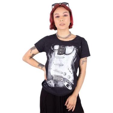 Imagem de Camiseta Feminina Guitarra Fender Preto Jaguar - Art Rock, p
